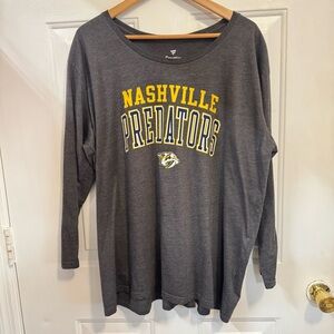 Fanatics NHL Nashville Predators Hockey Athleisure Preds Long-Sleeve T-Shirt 2XL